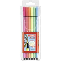 Los mejores  - Rotulador STABILO Pen 68 - Estuche con 6 colores neón